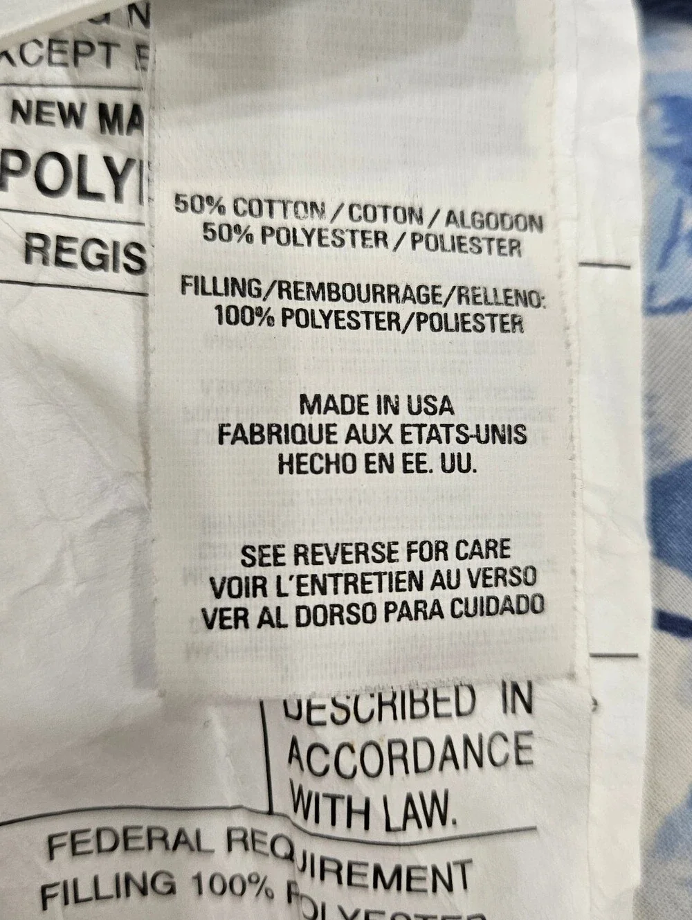 VTG Laura Ashley Palace Garden Twin Comforter Ruffled Blue Floral Stripe NWOT